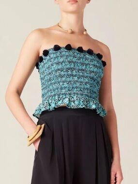 Figue Lyra Paisley Strapless Top Sz Small